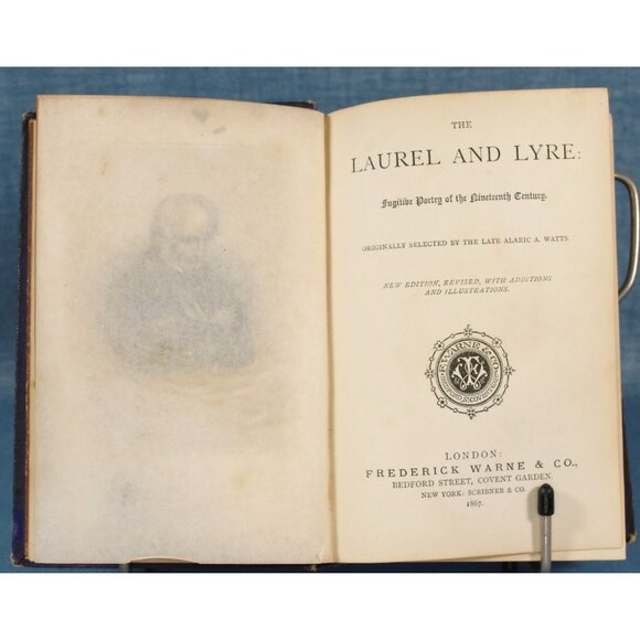 Antique "The Laurel and Lyre: Fugitive Poetry of the Nineteenth Century" 1867 - Picture 6 of 13